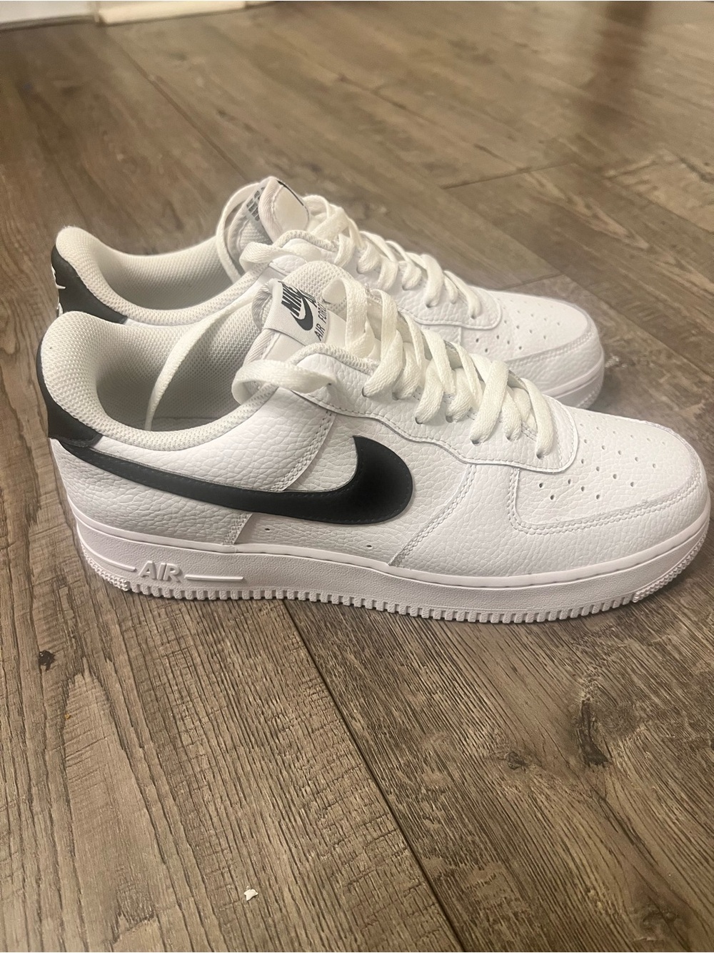 Nike Air Force 1 Low White with Black Swoosh - Men